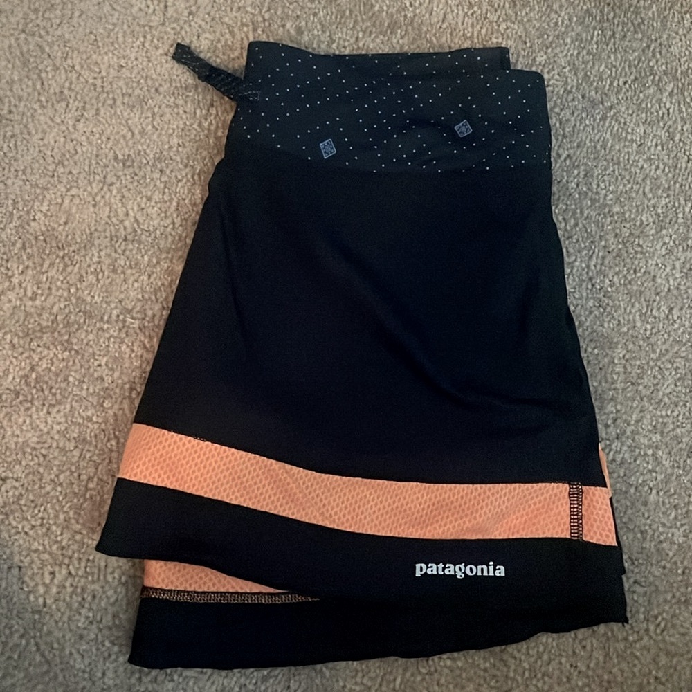 navy blue patagonia skirt with shorts underneath